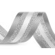 Taśma dwustronna szerokość 50 mm z lureksem - Zielony (20 Metry) Taśma dwustronna szerokość 50 mm z lureksem - Zielony (20 Metry)