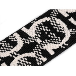 Double-sided webbing strap width 38 mm - Black (1 Meter)