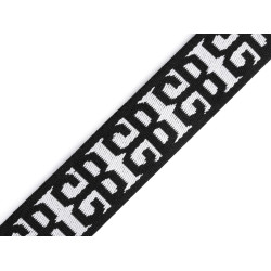 Double-sided webbing strap width 38 mm - Black (1 Meter)