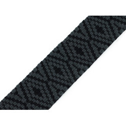 Double-sided polyester webbing strap width 50 mm - Gray (1 Meter)