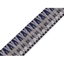 Double-sided polyester webbing strap width 50 mm - Grey (1 Meter)