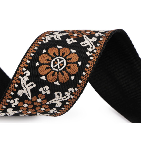 Taśma z haftem szerokość 50 mm - Zielony (1 Metr) Taśma z haftem szerokość 50 mm - Zielony (1 Metr)