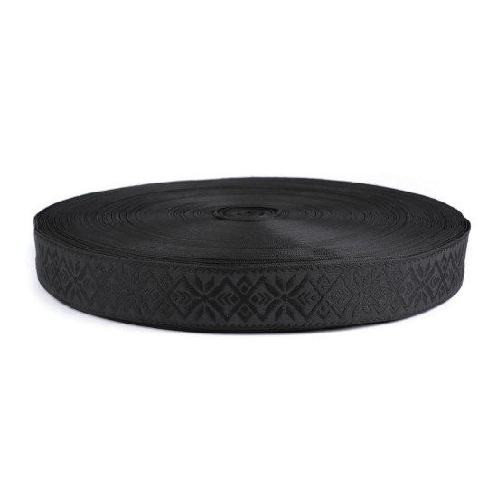 Taśma z haftem szerokość 48 mm - Czarny (90 Metry) Taśma z haftem szerokość 48 mm - Czarny (90 Metry)