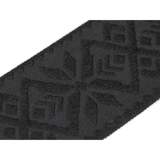 Taśma z haftem szerokość 48 mm - Czarny (90 Metry) Taśma z haftem szerokość 48 mm - Czarny (90 Metry)