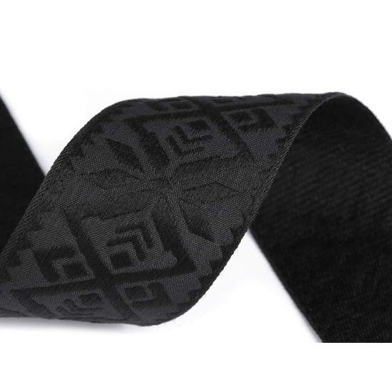 Taśma z haftem szerokość 48 mm - Czarny (90 Metry) Taśma z haftem szerokość 48 mm - Czarny (90 Metry)