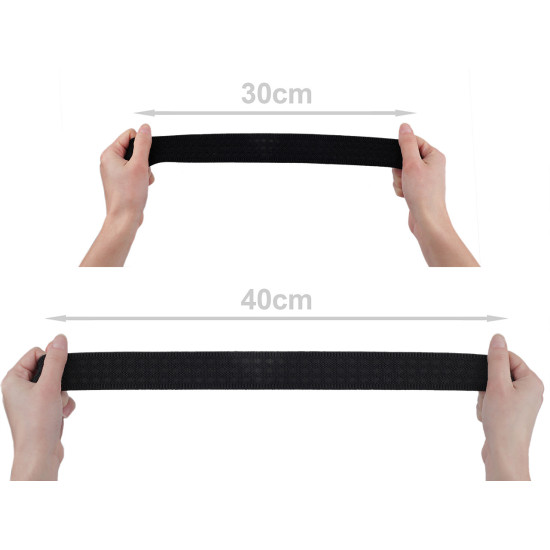 Dísz gumi szélessége 40 mm - Fekete (1 Méter) Dísz gumi szélessége 40 mm - Fekete (1 Méter)