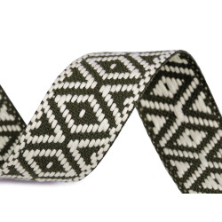 Taśma dwustronna szerokość 38 mm - Zielona oliwka (1 Metr)