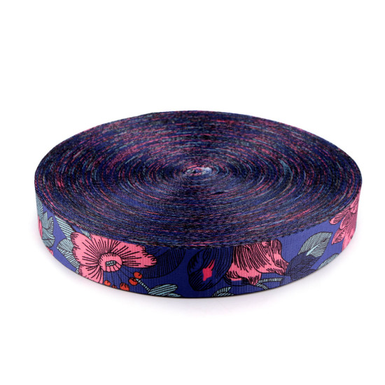 Taśma dwustronna gładka szerokość 38 mm paisley - Niebieski (45 Metry) Taśma dwustronna gładka szerokość 38 mm paisley - Niebieski (45 Metry)