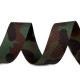 Double-sided camouflage webbing strap, width 32 mm - Green (1 Meter)