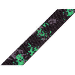 Double-sided webbing strap width 20 mm - Black (1 Meter)