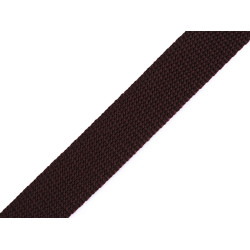Gurtband aus polypropylen, breite 25 mm - Schokolade-braun (100 Meter)