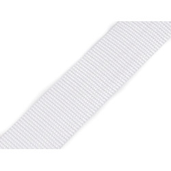 Polypropylene webbing / strap, width 38 mm - White (100 Meters)