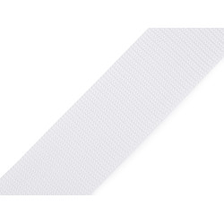 Polypropylene webbing / strap, width 50 mm - White (100 Meters)