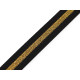 Beidseitiges polypropylen-gurtband mit lurex, breite 25 mm - Grau (1 Meter) Beidseitiges polypropylen-gurtband mit lurex, breite 25 mm - Grau (1 Meter)