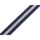 Beidseitiges polypropylen-gurtband mit lurex, breite 25 mm - Grau (1 Meter) Beidseitiges polypropylen-gurtband mit lurex, breite 25 mm - Grau (1 Meter)