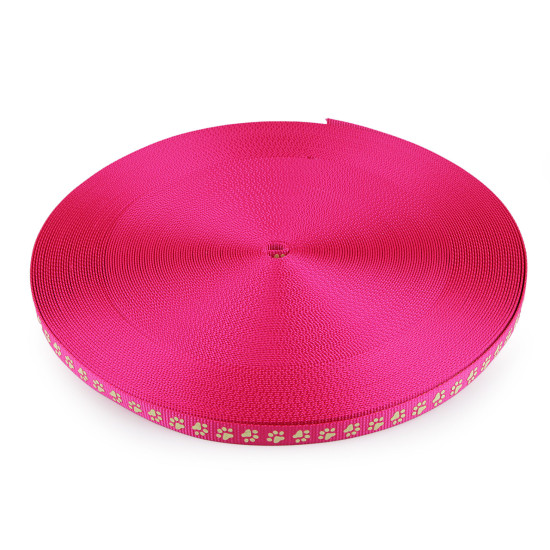 Polypropylene leash/collar strap webbing, glow in the dark, width 15 mm - Pink (1 Meter) Polypropylene leash/collar strap webbing, glow in the dark, width 15 mm - Pink (1 Meter)
