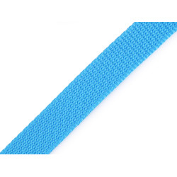 Polypropylene webbing / strap, width 20 mm - Azure blue (100 Meters)