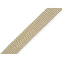 Polypropylene webbing / strap, width 20 mm - Beige (100 Meters)