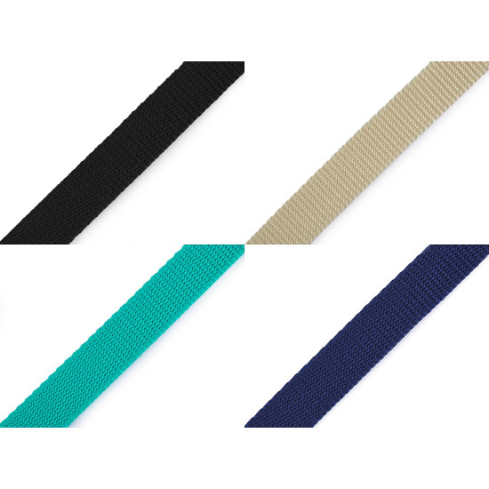 Polypropylene webbing / strap, width 20 mm - Azure blue (100 Meters) Polypropylene webbing / strap, width 20 mm - Azure blue (100 Meters)
