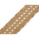 Braided strap, width 50 mm, imitation straw - Natural brown (1 Meter) Braided strap, width 50 mm, imitation straw - Natural brown (1 Meter)
