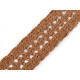 Braided strap, width 50 mm, imitation straw - Natural brown (1 Meter) Braided strap, width 50 mm, imitation straw - Natural brown (1 Meter)