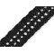 Braided strap, width 50 mm, imitation straw - Black (1 Meter)