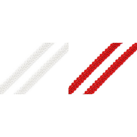Gimp braid trim width 10 mm - Red (25 Meters) Gimp braid trim width 10 mm - Red (25 Meters)