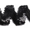 Bordo elasticizzato con paillette, larghezza: 30 mm - Nero (1 Metro)