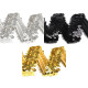 Elastic sequin trim width 30 mm - Gold (1 Meter) Elastic sequin trim width 30 mm - Gold (1 Meter)