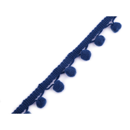 Taśma szerokość 20mm z pomponami ø10 mm - Mysi (1 Metr) Taśma szerokość 20mm z pomponami ø10 mm - Mysi (1 Metr)