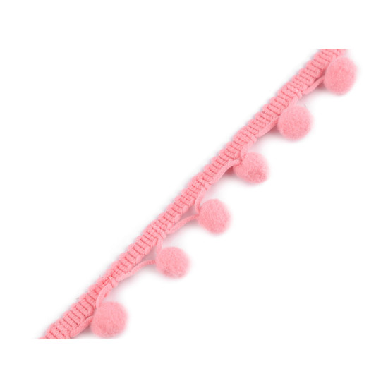 Taśma szerokość 20mm z pomponami ø10 mm - Mysi (1 Metr) Taśma szerokość 20mm z pomponami ø10 mm - Mysi (1 Metr)
