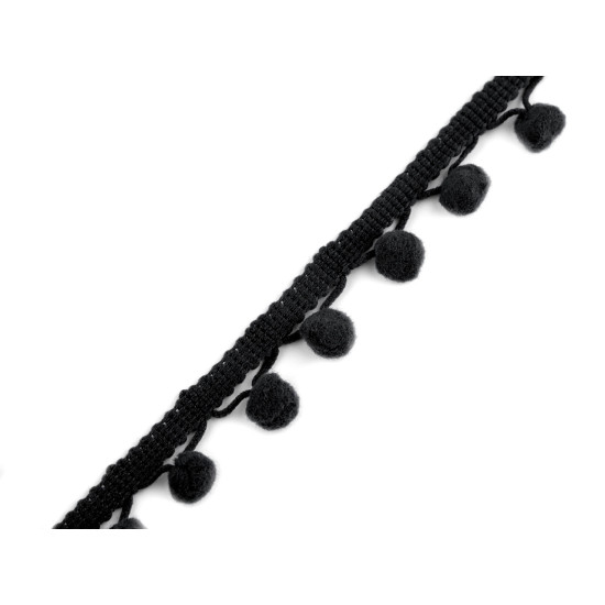 Taśma szerokość 30 mm z pomponami ø13 mm - Waniliowy (18 Metry) Taśma szerokość 30 mm z pomponami ø13 mm - Waniliowy (18 Metry)