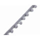 Taśma szerokość 30 mm z pomponami ø13 mm - Waniliowy (18 Metry) Taśma szerokość 30 mm z pomponami ø13 mm - Waniliowy (18 Metry)