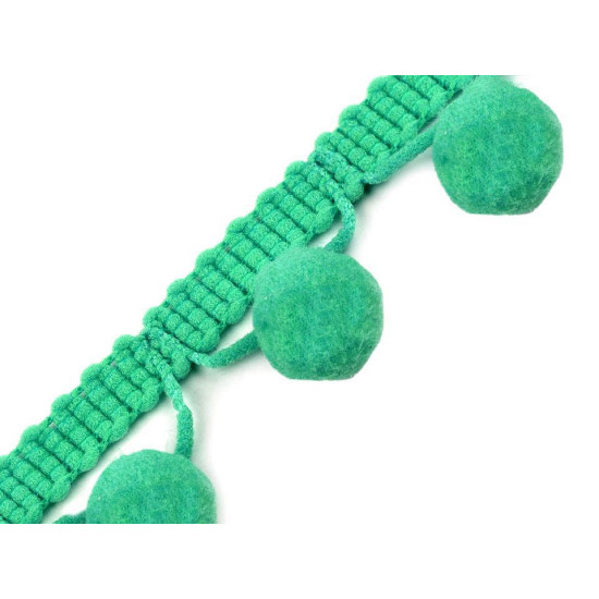 Taśma szerokość 30 mm z pomponami ø13 mm - Waniliowy (18 Metry) Taśma szerokość 30 mm z pomponami ø13 mm - Waniliowy (18 Metry)