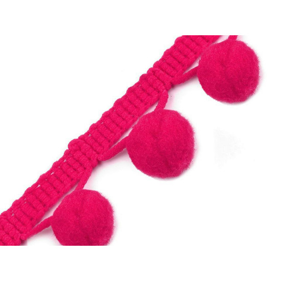 Taśma szerokość 30 mm z pomponami ø13 mm - Waniliowy (18 Metry) Taśma szerokość 30 mm z pomponami ø13 mm - Waniliowy (18 Metry)