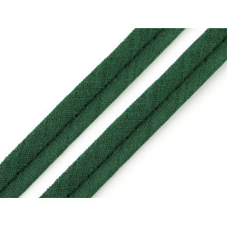 Cotton insertion piping width 12 mm - Dark green (100 Meters)