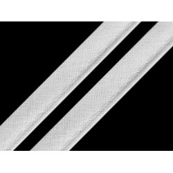 Cotton insertion piping width 12 mm - White (100 Meters)