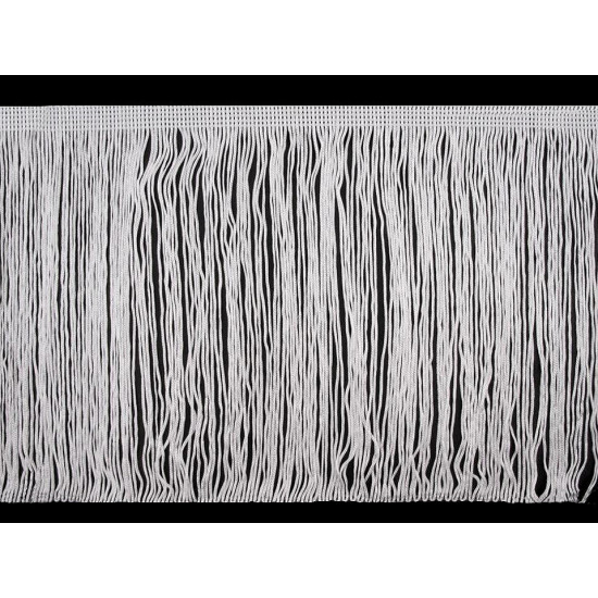 Frędzle podwójne szerokość 20 cm - White (1 Metr) Frędzle podwójne szerokość 20 cm - White (1 Metr)
