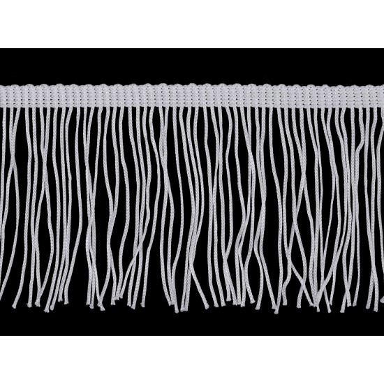 Chainette fringe 10 cm - White (1 Meter) Chainette fringe 10 cm - White (1 Meter)