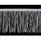 Chainette fringe 10 cm - White (1 Meter)