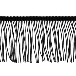 Chainette fringe 10 cm - Black (1 Meter)