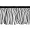 Chainette fringe 10 cm - Black (1 Meter)