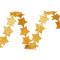 Liseré tressé satiné de noël, étoiles, largeur 14 mm - Or (1 Mètre)