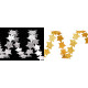 Liseré tressé satiné de noël, étoiles, largeur 14 mm - Blanc (1 Mètre) Liseré tressé satiné de noël, étoiles, largeur 14 mm - Blanc (1 Mètre)