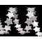Liseré tressé satiné de noël, étoiles, largeur 14 mm - Blanc (1 Mètre)