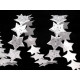 Liseré tressé satiné de noël, étoiles, largeur 14 mm - Blanc (1 Mètre) Liseré tressé satiné de noël, étoiles, largeur 14 mm - Blanc (1 Mètre)