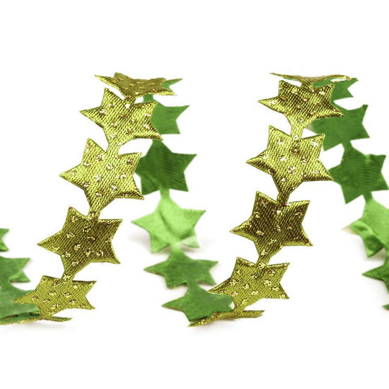 Liseré tressé satiné de noël, étoiles, largeur 14 mm - Blanc (1 Mètre) Liseré tressé satiné de noël, étoiles, largeur 14 mm - Blanc (1 Mètre)