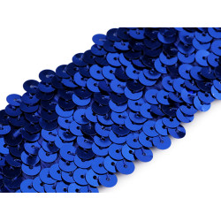Elastic sequin trim width 45 mm - King blue (18 Meters)