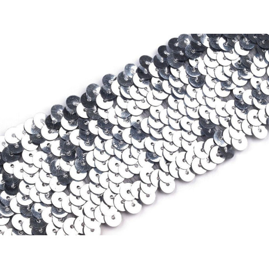 Elastic sequin trim width 45 mm - Gold (1 Meter) Elastic sequin trim width 45 mm - Gold (1 Meter)
