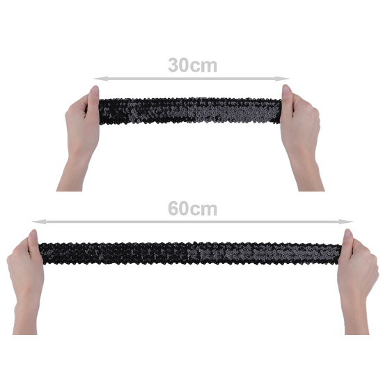 Elastic sequin trim width 45 mm - Gold (1 Meter) Elastic sequin trim width 45 mm - Gold (1 Meter)